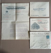 Facture et documents PARIS phonographe Machines Parlantes Opéra 1924