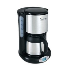 moulinex cafetière isotherme programmable 12 tasses 800w noir/inox ft362811