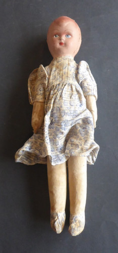 Poupée papier mâché - papier,