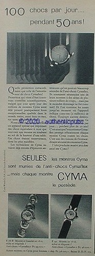 Publicite cyma montre bracelet - cyma,