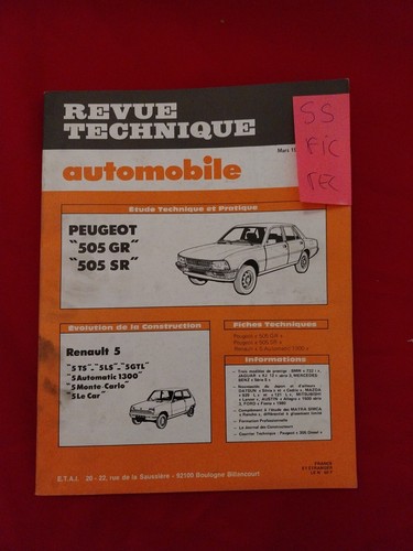 Revue technique peugeot 505 - revue,