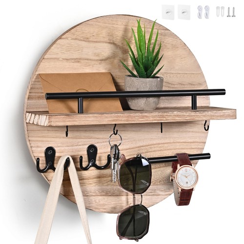 Porte clef mural bois rond - porte, bois,rond