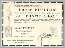 LOUIS VUITTON 1921 VANITY CASE POCHETTE DINER SAC PUBLICITE ANCIENNE AD BAG