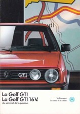 Catalogue Brochure VW Golf  GTI / GTI 16V 01/1989 Belgique en français