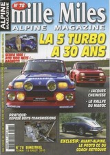 Mille Miles n°78 de 05/2010 : 30 ans de la Renault 5 Turbo - Scora 1600 vs A110