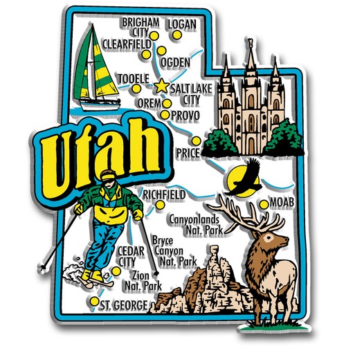 Utah jumbo state magnet - magnet, by