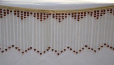Franges de perles en verre transparent et marron (2)