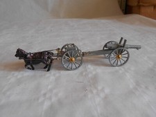 figurines vintage en plomb SR Simon Rivollet dessin par cheval fusil de campagne limber années 1920