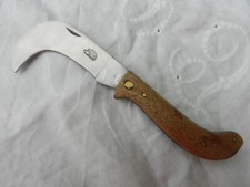 couteau serpette pliante Hérisson manche bois foncé - longueur 18,5 cm