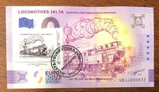 2021 BILLET 0 EURO SOUVENIR LOCOMOTIVE TRAIN + TIMBRE EURO SCHEIN BANKNOTE MONEY
