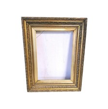 Grand Cadre Ancien En Bois Sculpté  Doré  antique XIX ÈME -