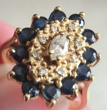 Bague en or 18 carats saphirs