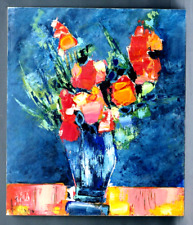 Bernard Folinais vers 1970 Vase aux Coquelicots Franche Comté