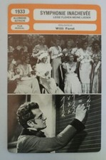 CARTE FICHE CINEMA 1933 SYMPHONIE INACHEVEE Martha Eggerth Hans Jaray Luise Ullr