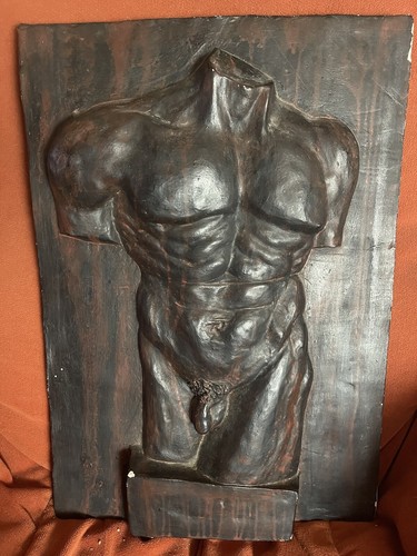 Bas relief plâtre patine - bas, en