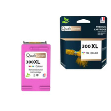 300XL fabriqué en France, 1 Cartouche d'encre compatible pour HP 300 XL Couleur
