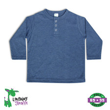 Le T-Shirt Henley Pour Bébé À Manches Longues Girafe Rieuse