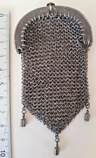 Ancien petit porte monnaie en argent, fin 19 eme siècle.