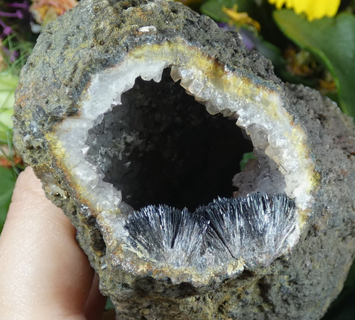 Géode amethyste goethite - géode,
