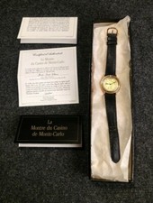 Montre Casino de MONTÉ CARLO  cadran Argent Massif Doré Collection Franklin Mint
