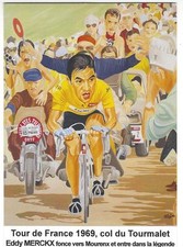 cyclisme, carte postale MERCKX