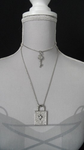 Collier chaine argente - collier,