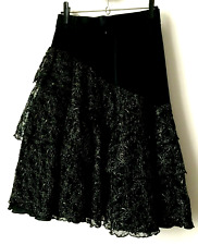 JUPE luxe danse CHACOTT Japon dentelle doré NOIR état quasi NEUF Très beau 