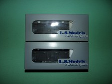LS MODELS coffret 2 wagons couverts courts bois marron 30006 NEUF