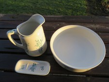 Ancien service de toilette en faïence fine de Sarreguemines (Fin XIXé-Début XXé)