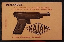 ❤️ TRES RARE BEAU BUVARD PISTOLET AUTOMATIQUE JOUET ENFANT PAS COURANT 