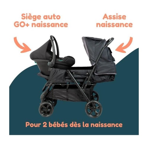 Poussette double jumeaux - ,