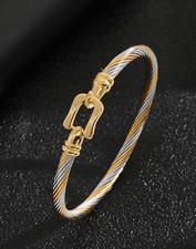 Bracelet manchette bicolore - manchette,
