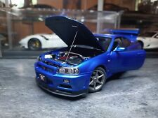 Nissan Skyline R34 GT-R Autoart 1/18 Bayside Blue