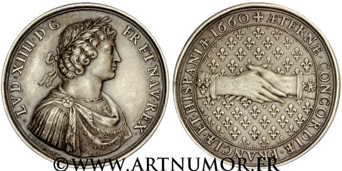 Louis xiv médaille - louis, paix