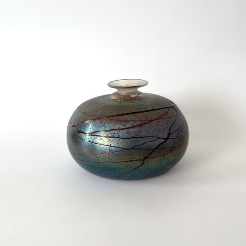 Vase pâte verre irisée - vase, en