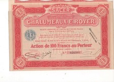SA CHALUMEAUX E ROYER