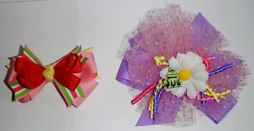 Girls hairbows large daisy - 2,