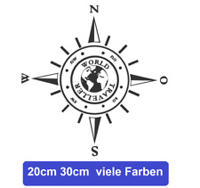 Autocollant boussole rose des