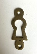 entree de serrure ancienne en laiton hauteur 44 mm n° 2