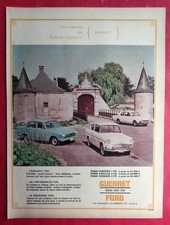 Publicité presse Belge: Automobile FORD Cortina Anglia Corsair Ets GUERRET  1964