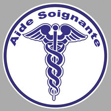 AIDE SOIGNANTE CADUCEE 9cm AUTOCOLLANT STICKER AB146