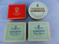 Lot de 4 boites métal cigarettes CAPSTAN COOLTIPT PRINCE OF WALES SEITA WW2