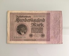 Billet Allemagne 100000 Marks de 1923 no F.02590701