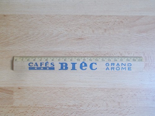 Ancienne règle bois - règle, café