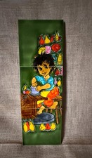 Plaque murale émaillée Vallauris R. Leduc potier vintage