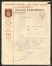 DAX (40) SACOCHES & ACCESSOIRES pour VELO MOTO SCOOTER "Gerard COIGNERES" en1958