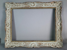 Cadre ancien 53,5x43 feuillure 43x32 cm bois sculpté patiné C640