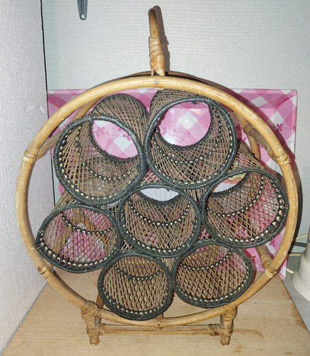 Porte bouteille rotin - porte,