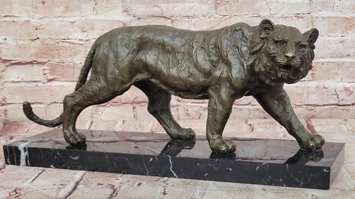 Sculpture bronze tigre - bronze,