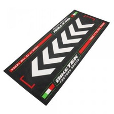 Tapis environnemental pour moto Biketek Garage Mat Italian noir blanc rouge vert